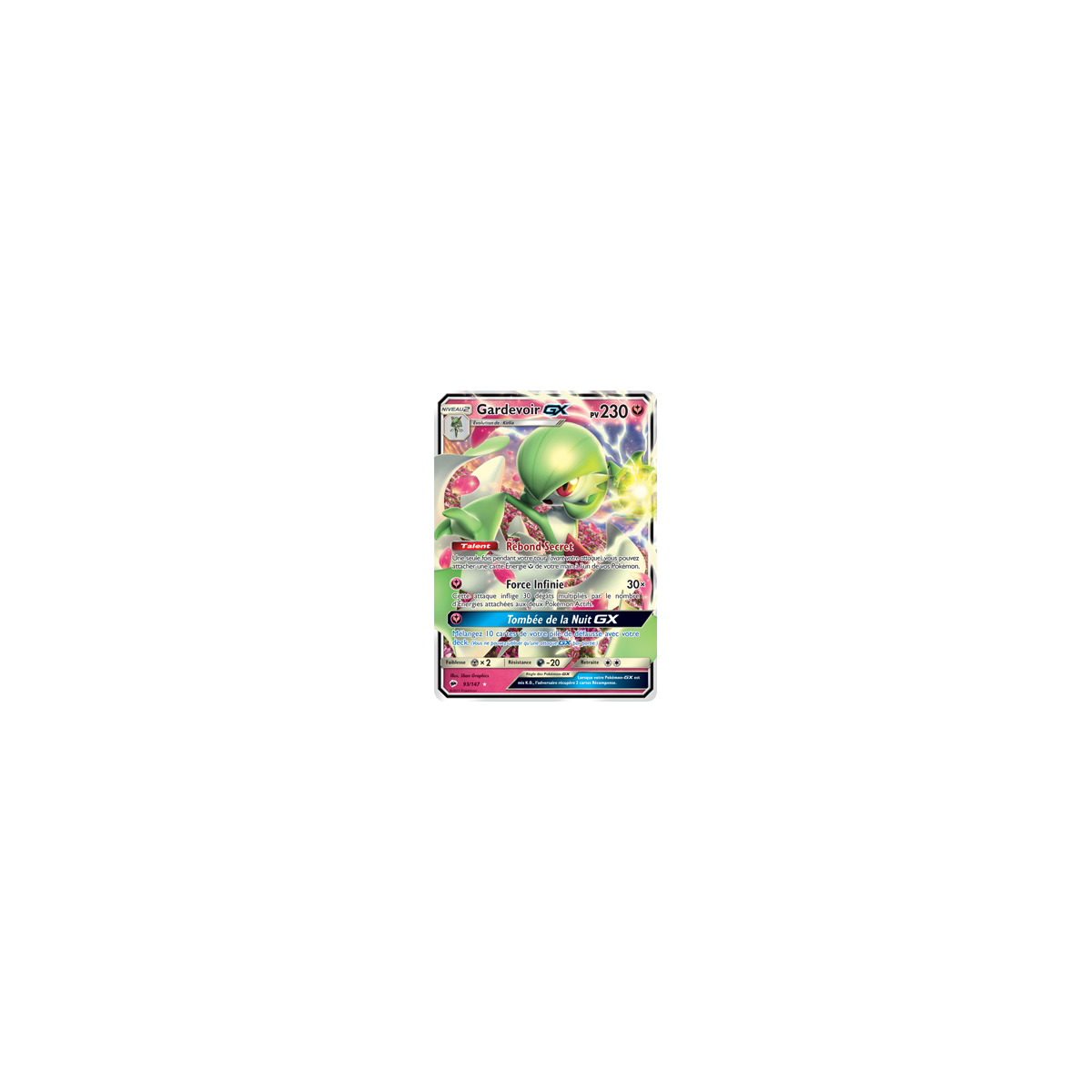 Gardevoir 93/147 : Joyau Holographique rare GX de l'extension Pokémon Ombres Ardentes