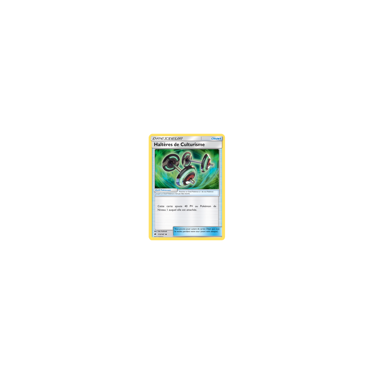 Carte Haltères de Culturisme - Peu commune de Pokémon Ombres Ardentes 113/147