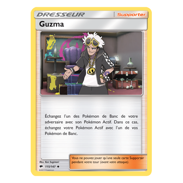 Guzma 115/147 : Joyau Peu commune de l'extension Pokémon Ombres Ardentes