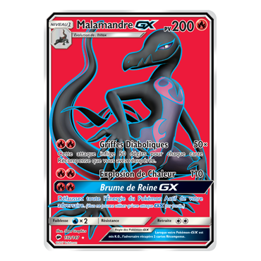 Carte Malamandre - Ultra rare de Pokémon Ombres Ardentes 132/147