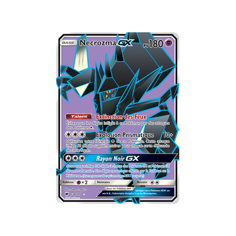 Necrozma 134/147 : Joyau Ultra rare de l'extension Pokémon Ombres Ardentes