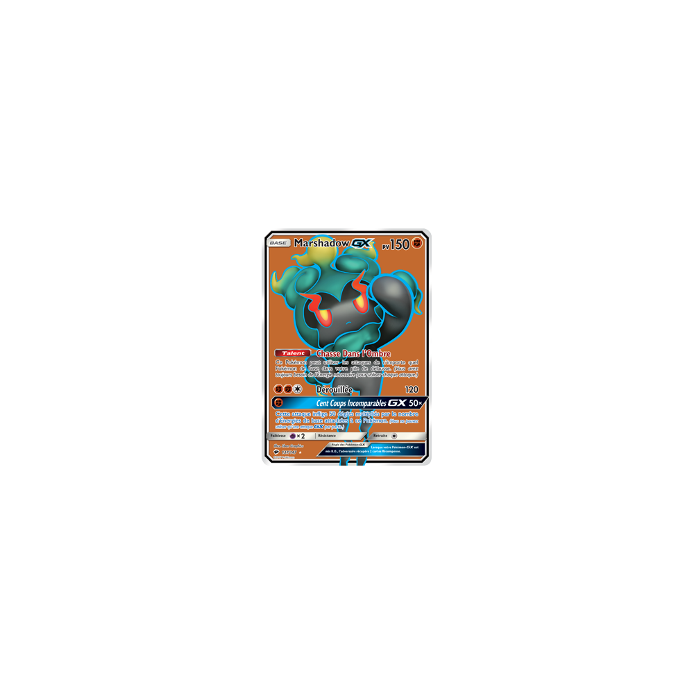 Marshadow 137/147 : Joyau Ultra rare de l'extension Pokémon Ombres Ardentes