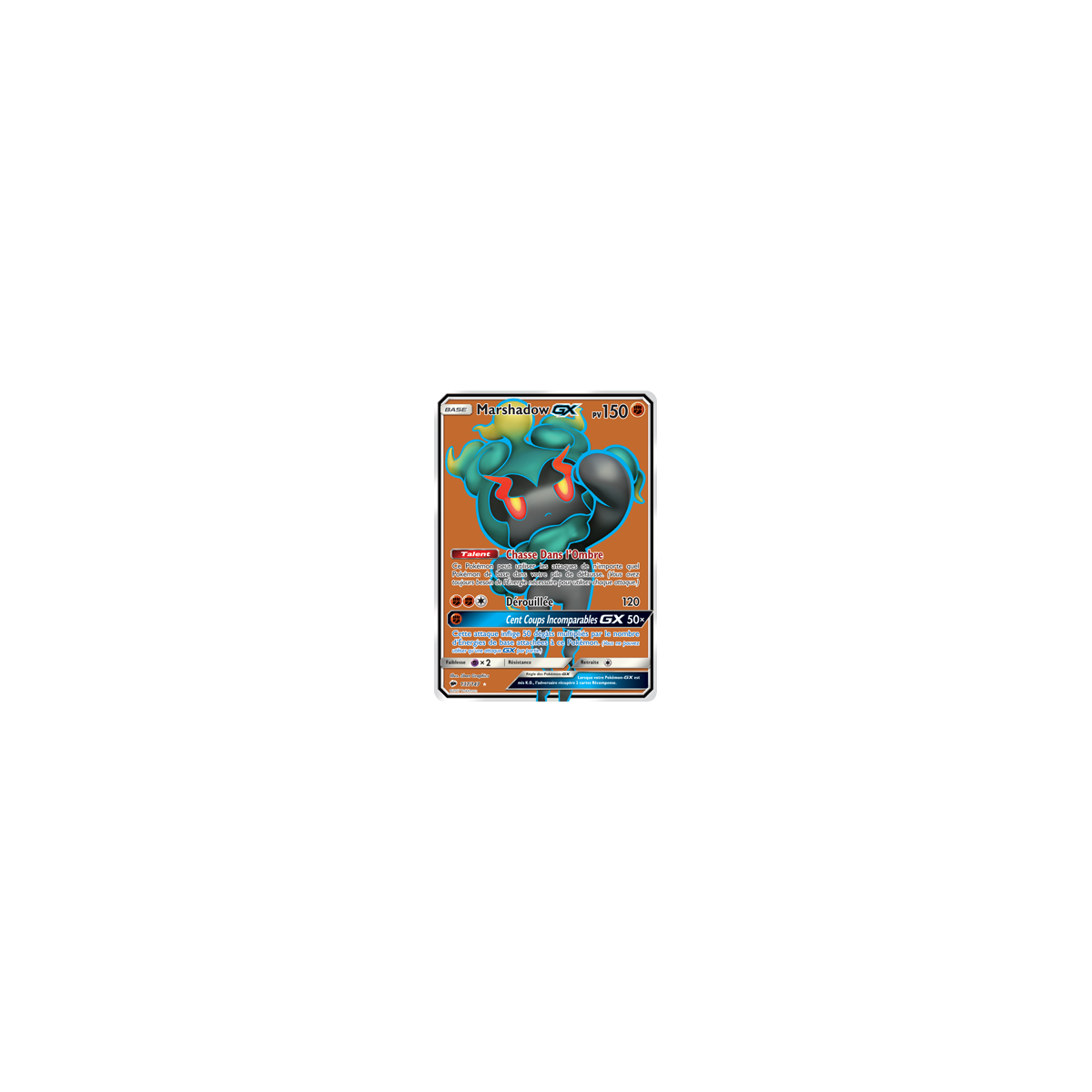 Marshadow 137/147 : Joyau Ultra rare de l'extension Pokémon Ombres Ardentes