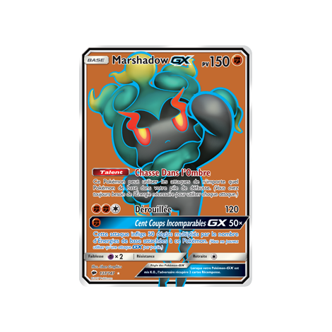 Marshadow 137/147 : Joyau Ultra rare de l'extension Pokémon Ombres Ardentes