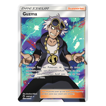 Guzma 143/147 : Joyau Ultra rare de l'extension Pokémon Ombres Ardentes