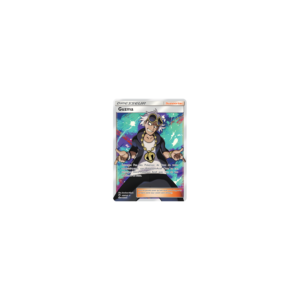 Guzma 143/147 : Joyau Ultra rare de l'extension Pokémon Ombres Ardentes