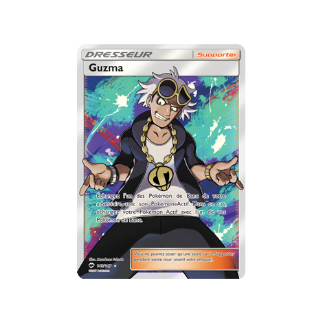 Guzma 143/147 : Joyau Ultra rare de l'extension Pokémon Ombres Ardentes