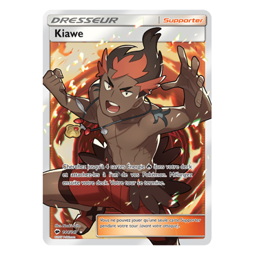 Kiawe 144/147 : Joyau Ultra rare de l'extension Pokémon Ombres Ardentes
