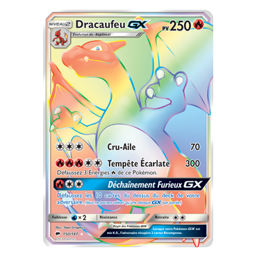 Découvrez Dracaufeu, carte Arc-en-ciel rare de la série Ombres Ardentes