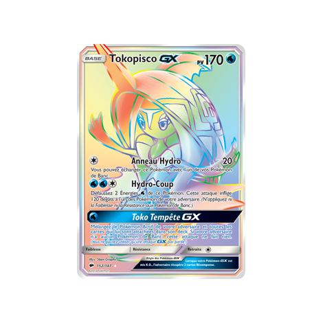 Carte Tokopisco - Arc-en-ciel rare de Pokémon Ombres Ardentes 152/147