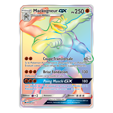 Carte Mackogneur - Arc-en-ciel rare de Pokémon Ombres Ardentes 154/147