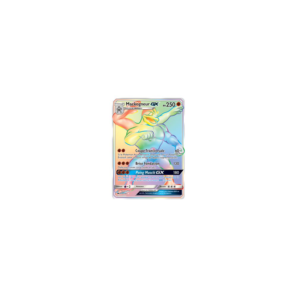 Carte Mackogneur - Arc-en-ciel rare de Pokémon Ombres Ardentes 154/147