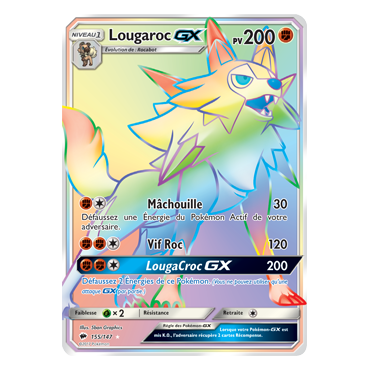 Découvrez Lougaroc, carte Arc-en-ciel rare de la série Ombres Ardentes