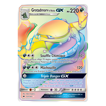 Découvrez Grotadmorv d'Alola, carte Arc-en-ciel rare de la série Ombres Ardentes