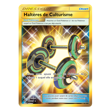 Carte Haltères de Culturisme - Holographique rare de Pokémon Ombres Ardentes 161/147