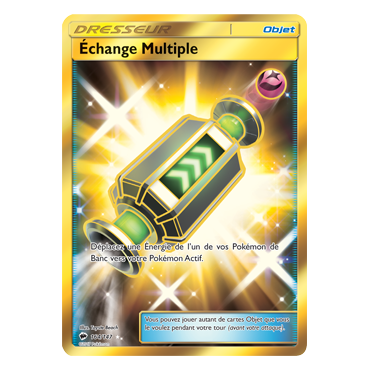 Carte Échange Multiple - Holographique rare de Pokémon Ombres Ardentes 164/147