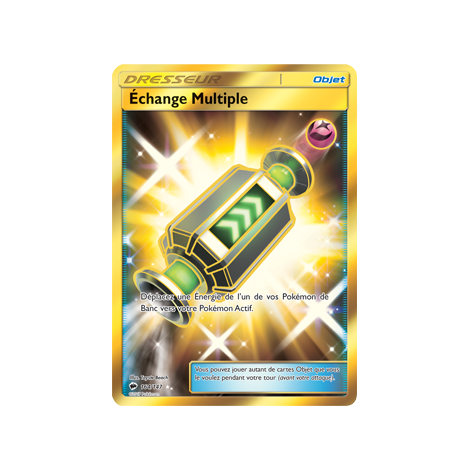 Carte Échange Multiple - Holographique rare de Pokémon Ombres Ardentes 164/147