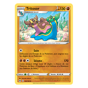 Tritosor 102/196 : Joyau Peu commune de l'extension Pokémon Origine Perdue