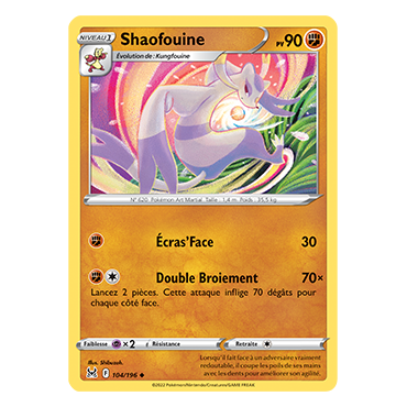 Shaofouine 104/196 : Joyau Peu commune de l'extension Pokémon Origine Perdue