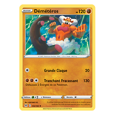 Découvrez Démétéros, carte Rare de la série Origine Perdue