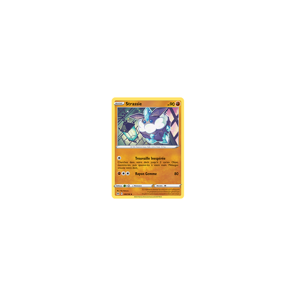 Carte Strassie - Peu commune de Pokémon Origine Perdue 108/196