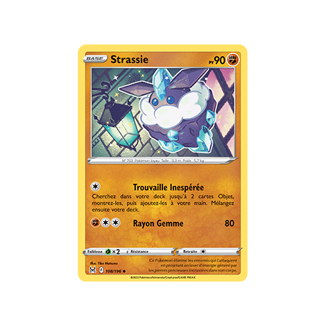 Carte Strassie - Peu commune de Pokémon Origine Perdue 108/196