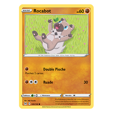 Carte Rocabot - Commune de Pokémon Origine Perdue 109/196