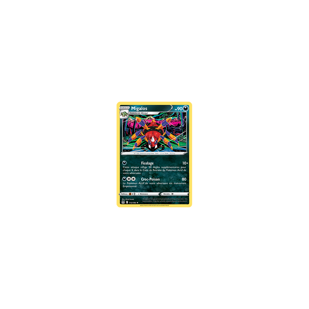 Migalos 113/196 : Joyau Rare de l'extension Pokémon Origine Perdue