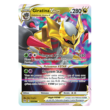 Giratina 131/196 : Joyau Holographique rare V de l'extension Pokémon Origine Perdue