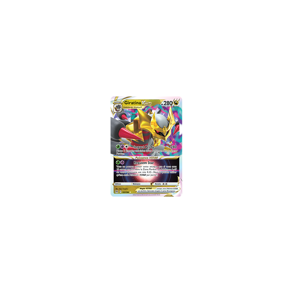 Giratina 131/196 : Joyau Holographique rare V de l'extension Pokémon Origine Perdue