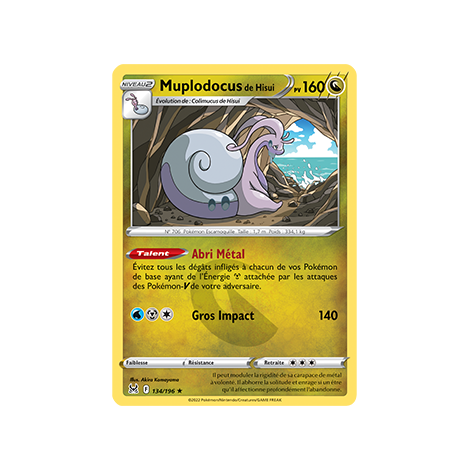 Carte Muplodocus de Hisui  rare de Pokémon Origine Perdue 134/196