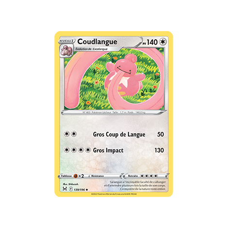 Coudlangue 139/196 : Joyau Peu commune de l'extension Pokémon Origine Perdue