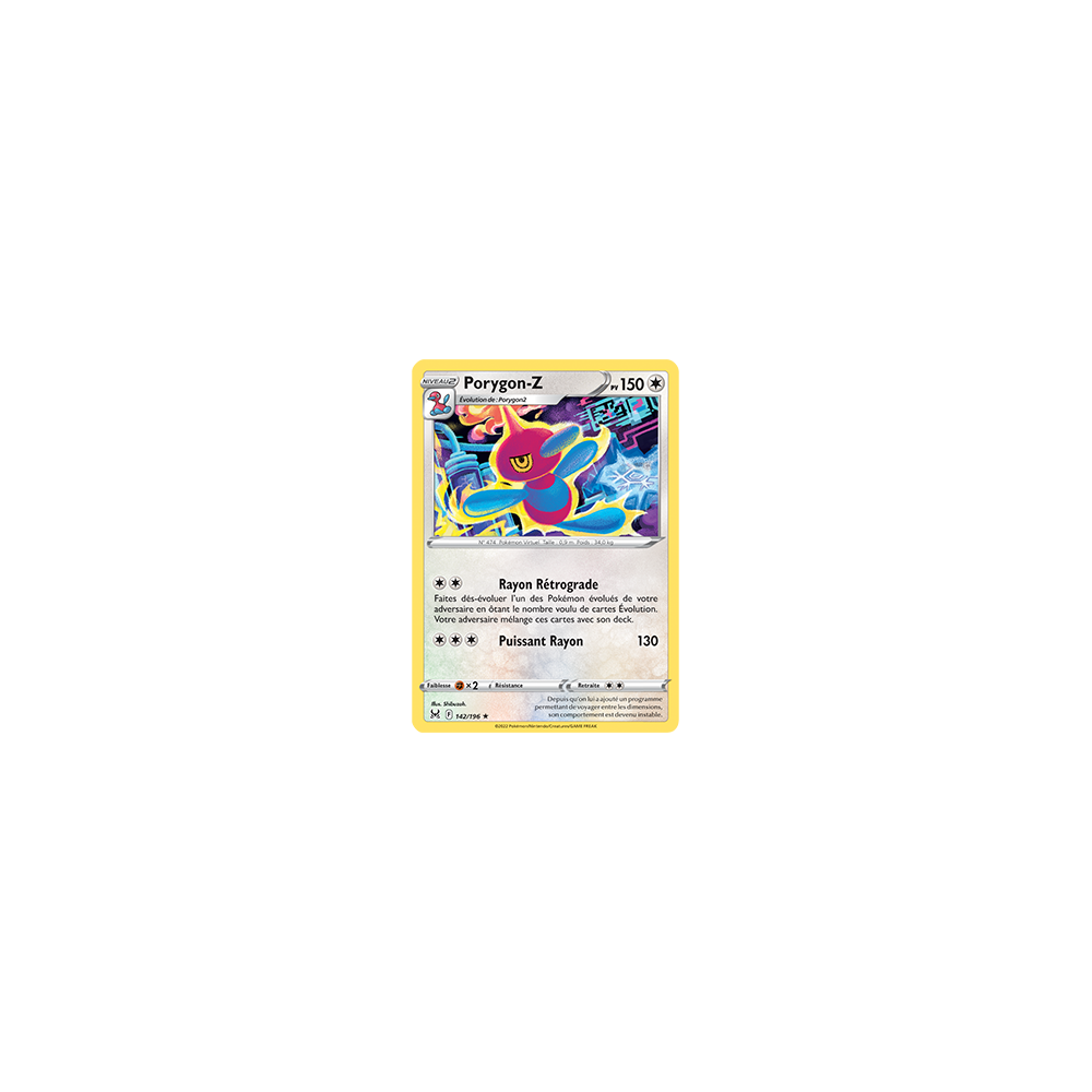 Porygon-Z 142/196 : Joyau Rare de l'extension Pokémon Origine Perdue
