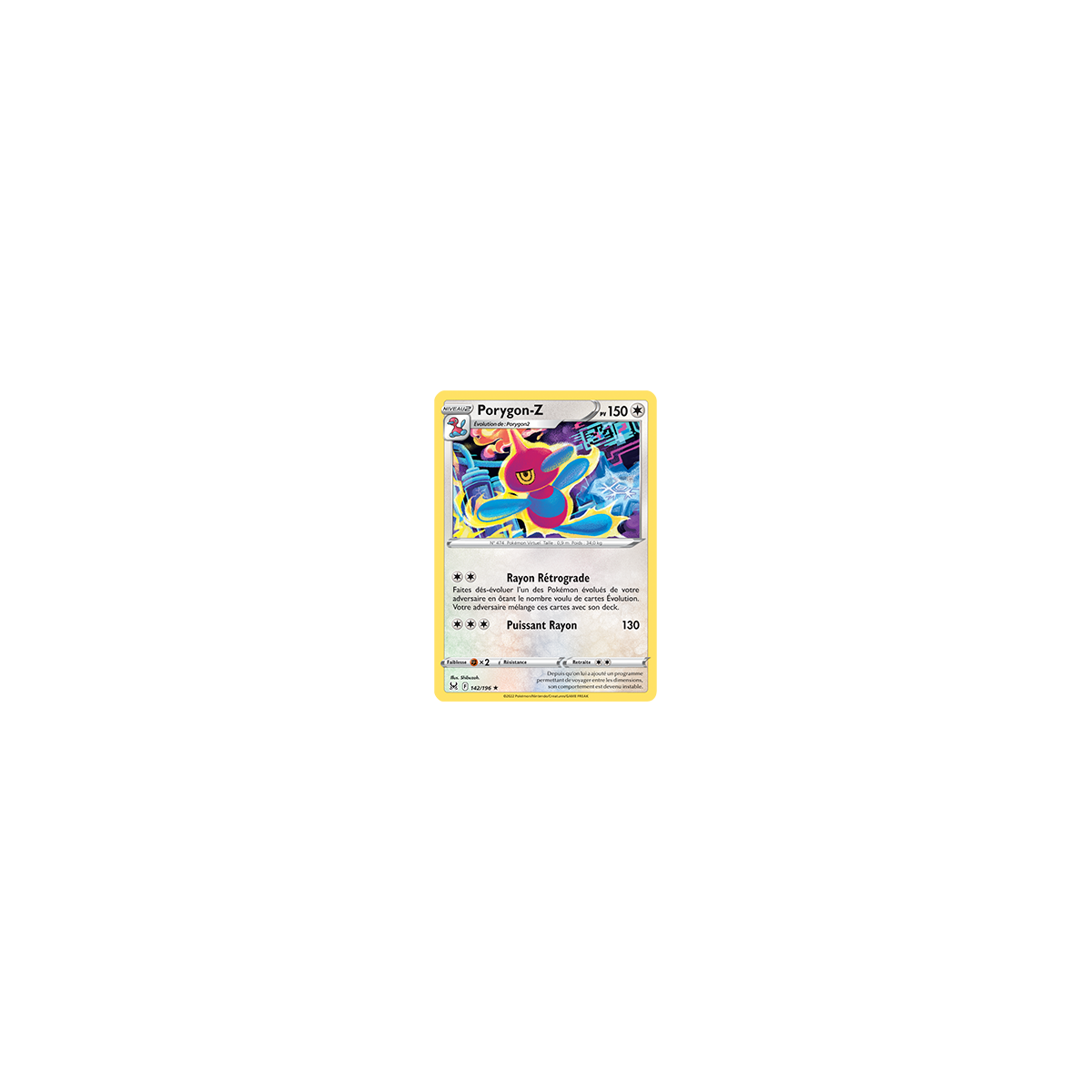 Porygon-Z 142/196 : Joyau Rare de l'extension Pokémon Origine Perdue
