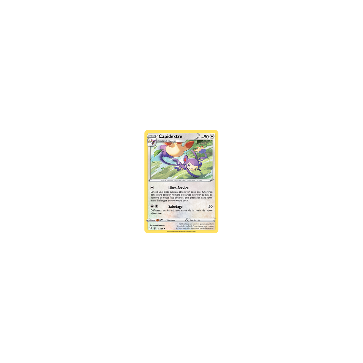 Capidextre 145/196 : Joyau Peu commune de l'extension Pokémon Origine Perdue