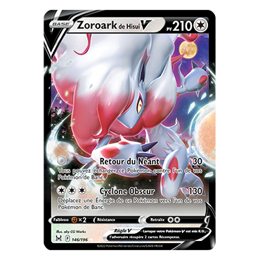 Carte Zoroark de Hisui - Holographique rare V Origine Perdue 146/196