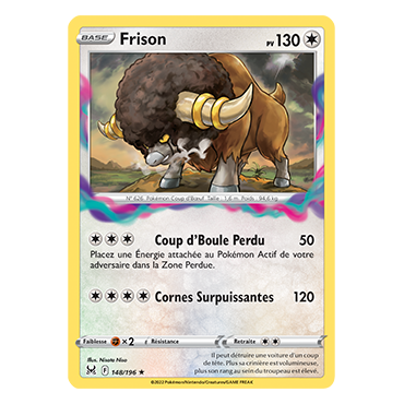 Frison 148/196 : Joyau Rare de l'extension Pokémon Origine Perdue