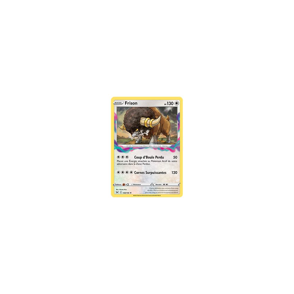 Frison 148/196 : Joyau Rare de l'extension Pokémon Origine Perdue