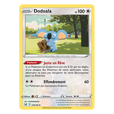 Carte Dodoala - Peu commune de Pokémon Origine Perdue 149/196