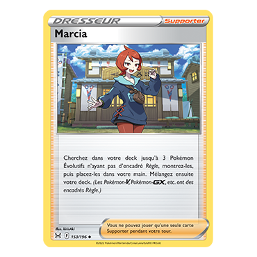 Découvrez Marcia, carte Peu commune de la série Origine Perdue