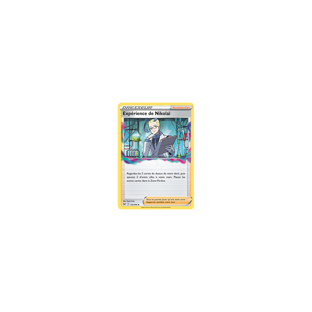 Carte Expérience de Nikolaï - Peu commune de Pokémon Origine Perdue 155/196