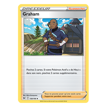 Carte Graham - Peu commune de Pokémon Origine Perdue 158/196