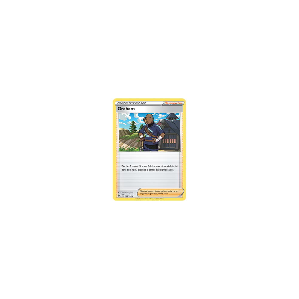 Carte Graham - Peu commune de Pokémon Origine Perdue 158/196