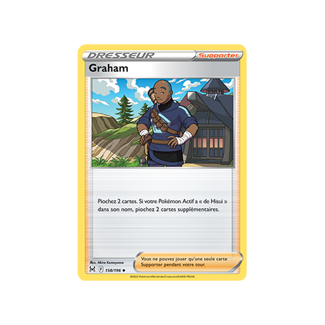 Carte Graham - Peu commune de Pokémon Origine Perdue 158/196