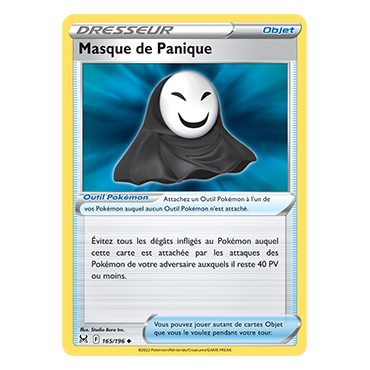 Masque de Panique 165/196 : Joyau Peu commune de l'extension Pokémon Origine Perdue
