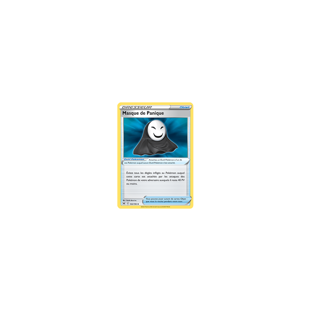 Masque de Panique 165/196 : Joyau Peu commune de l'extension Pokémon Origine Perdue