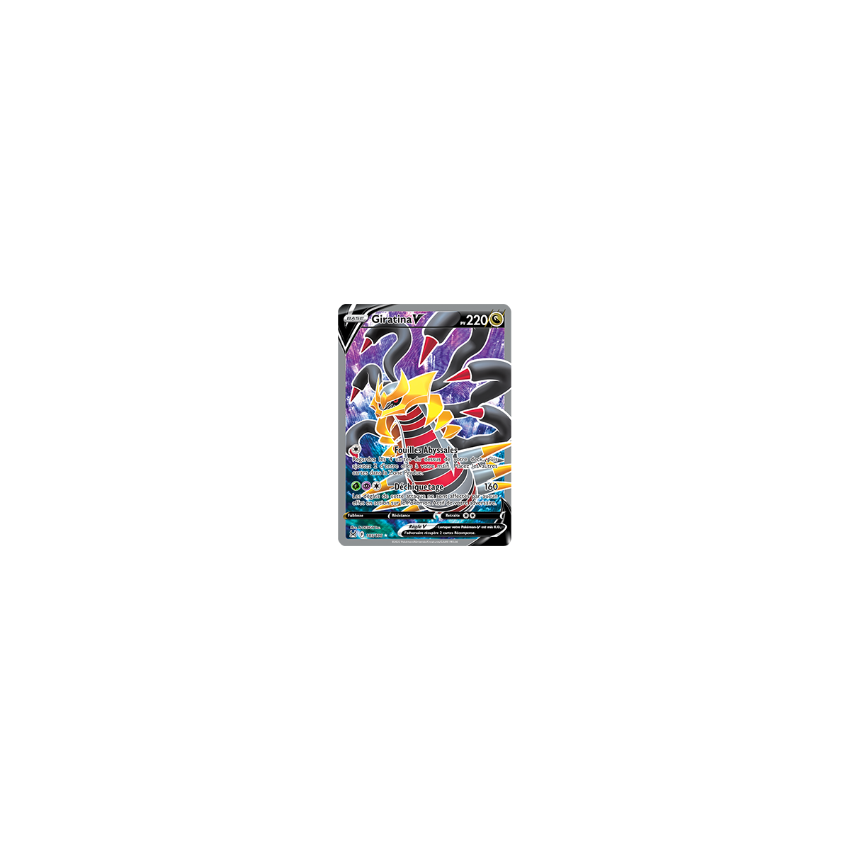 Giratina 185/196 : Joyau Ultra rare de l'extension Pokémon Origine Perdue