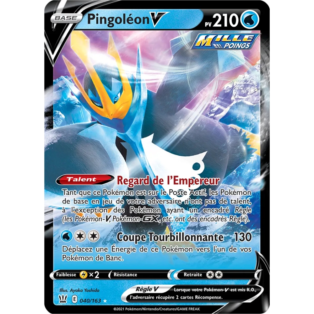 Pingoléon V de Pokémon Épée et Bouclier Styles de Combat 040/163