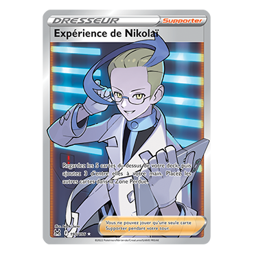 Découvrez Expérience de Nikolaï, carte Ultra rare de la série Origine Perdue