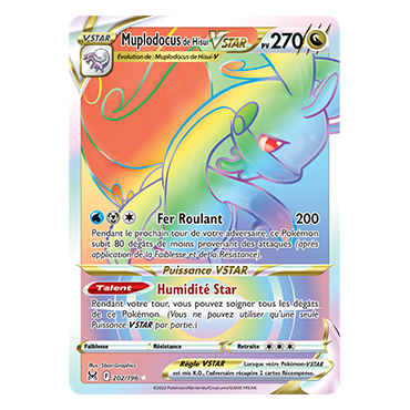 Muplodocus de Hisui 202/196 : Joyau Arc-en-ciel rare de l'extension Pokémon Origine Perdue